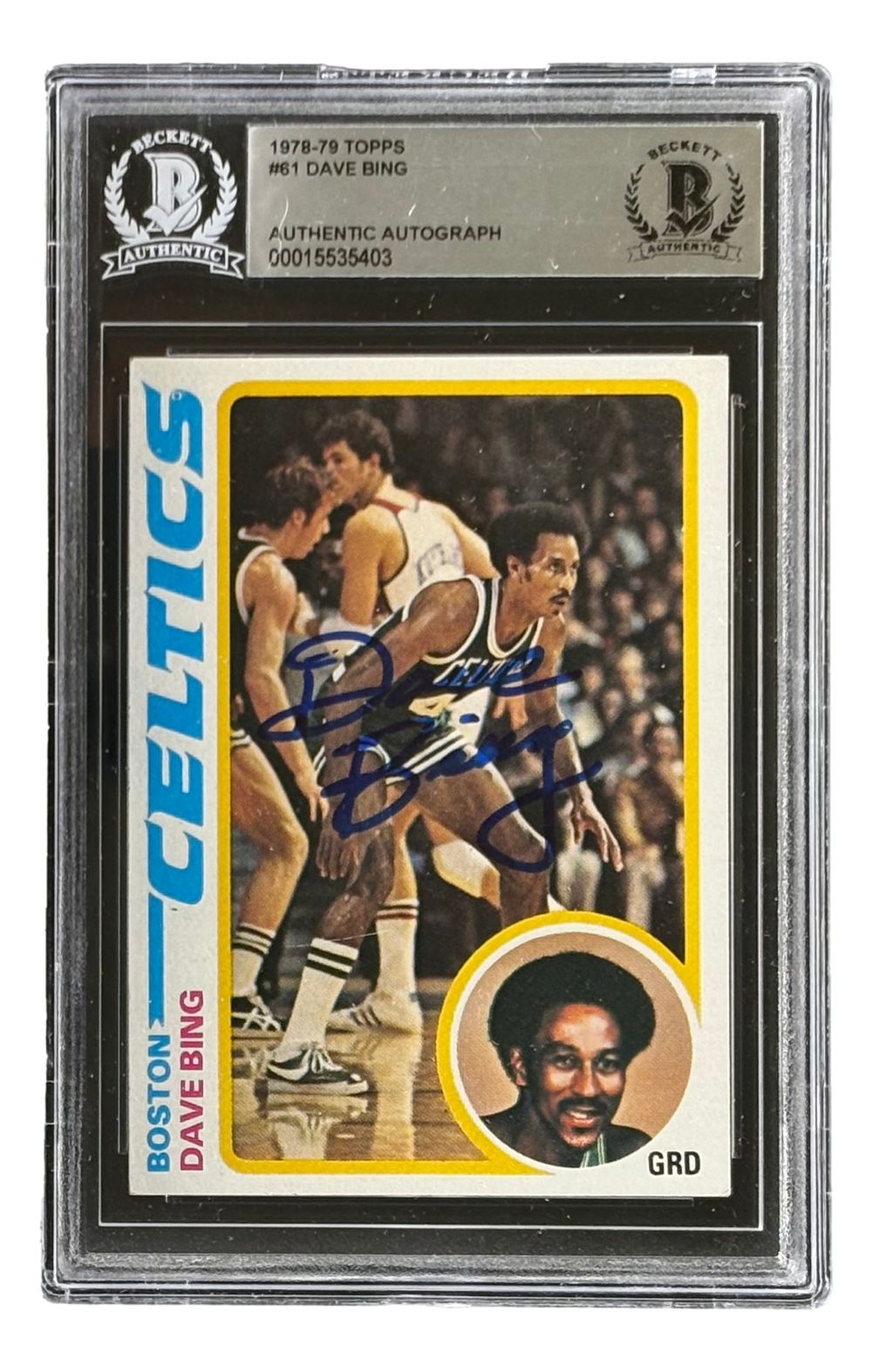 Dave Bing Signed 1978/79 Topps #61 Boston Celtics Trading Card BAS