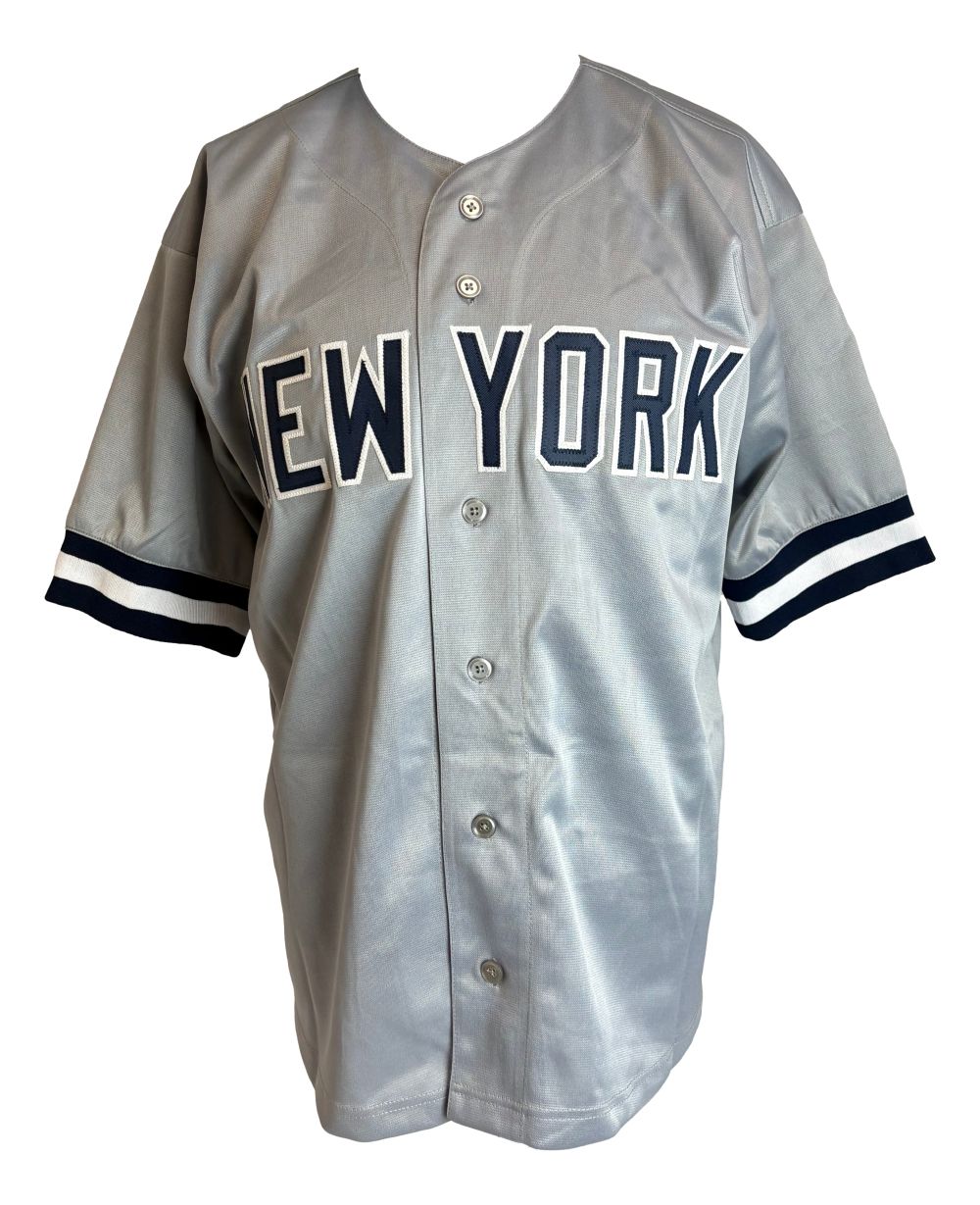 David Justice New York Signed Gray Baseball Jersey Sports Integrity