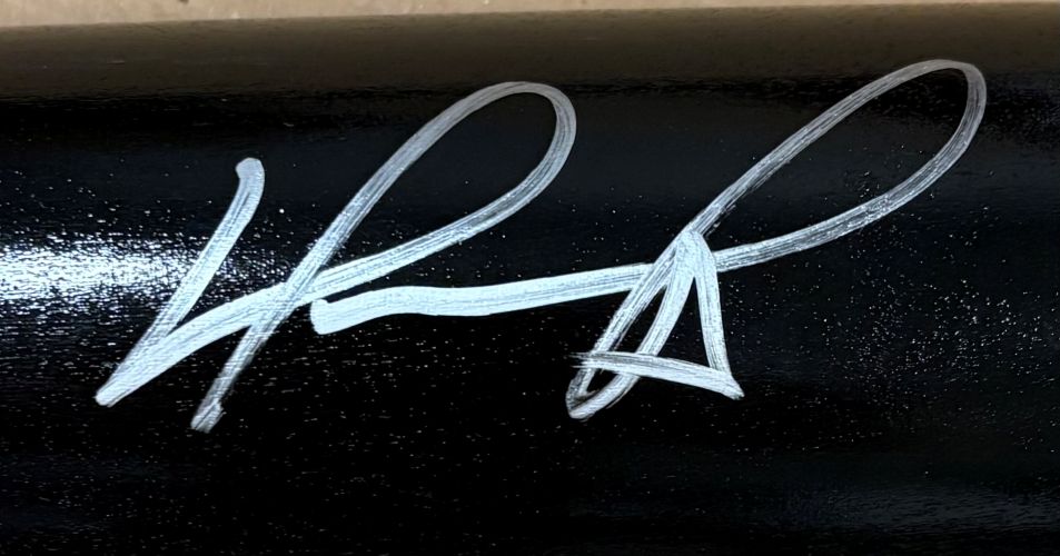 David Ortiz Red Sox Signed Black Louisville Slugger Bat BAS