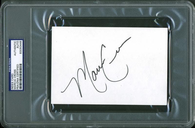 Marcia Cross Authentic Signed 4X6 Index Card Autographed PSA/DNA Slabbed 1