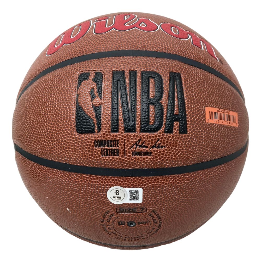 Dennis Rodman Signed Chicago Bulls NBA Wilson Logo Basketball BAS