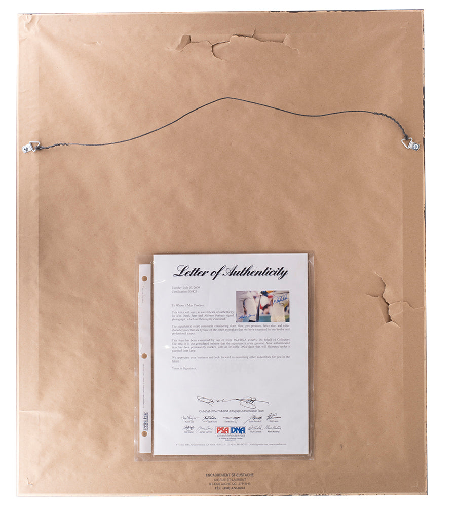 Derek Jeter Alfonso Soriano Signed Framed New York Yankees 16x20 Photo PSA LOA