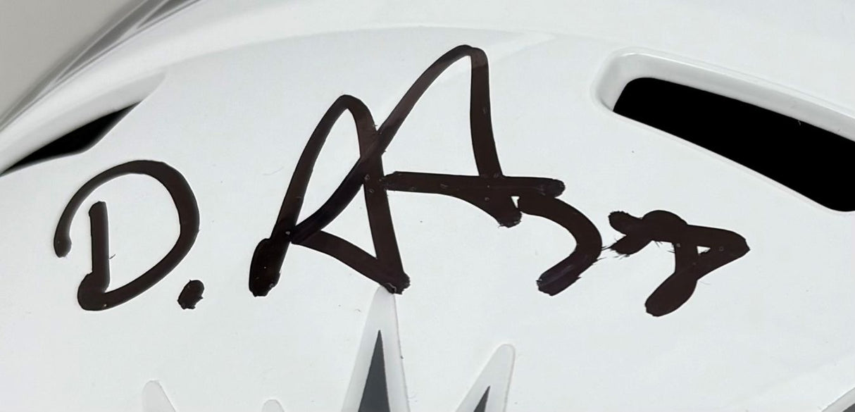 De'Von Achane Signed Dolphins FS Salute To Service Replica Speed Helmet BAS