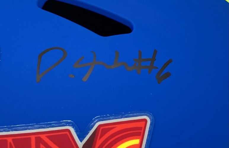 Devonta Smith Signed Eagles Super Bowl 59 Event FS Replica Speed Helmet Fanatics