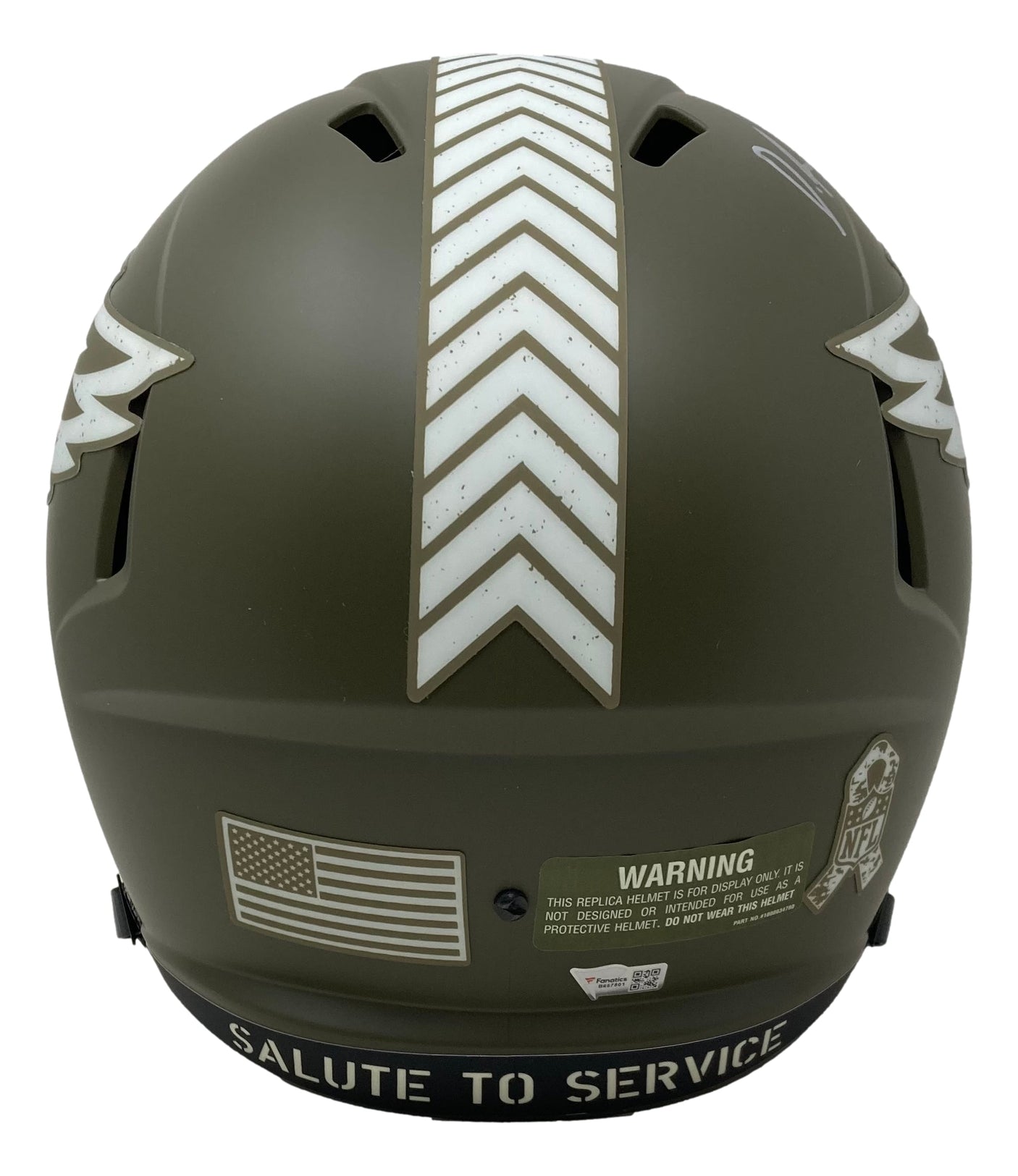 Devonta Smith Signed Eagles FS Salute To Service Speed Replica Helmet Fanatics