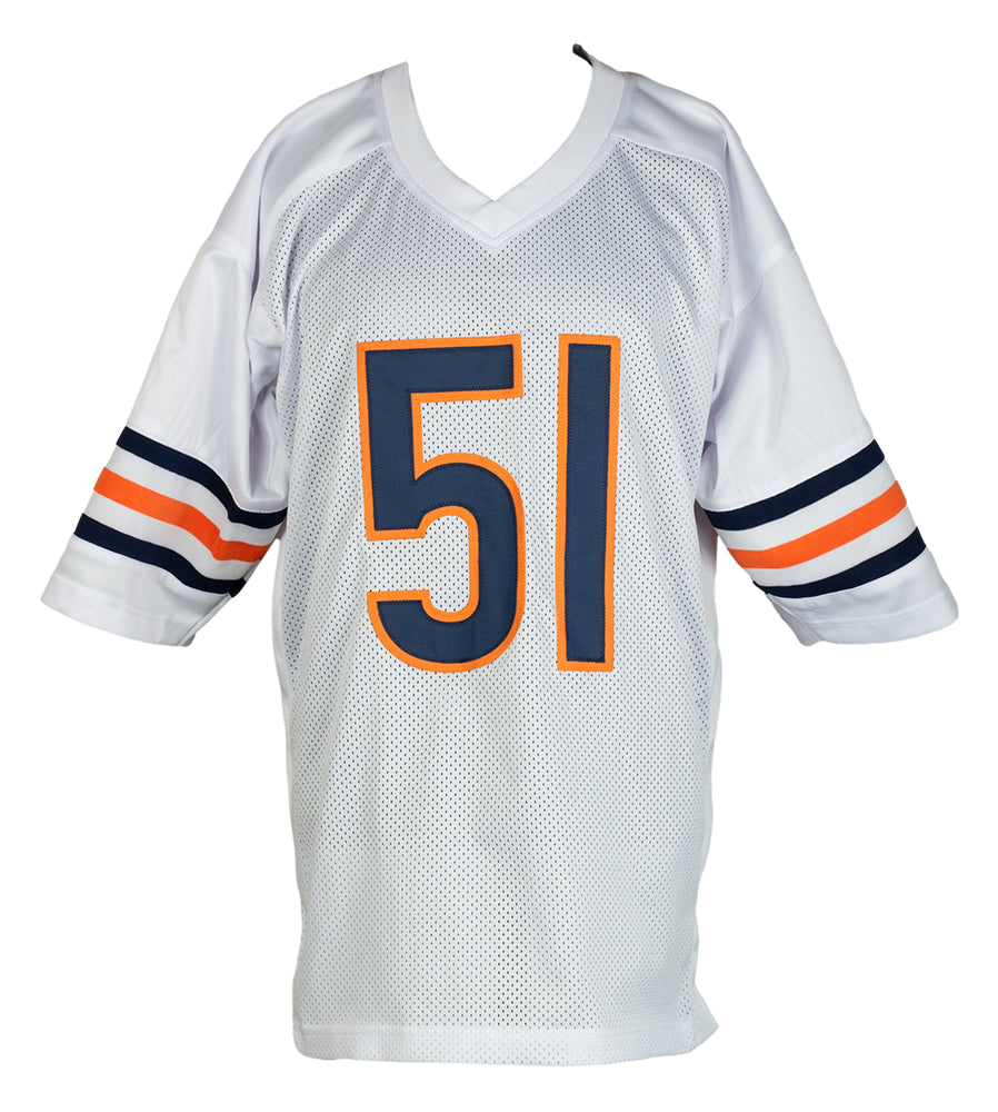 Dick Butkus Signed Custom White Pro Style Football Jersey JSA ITP