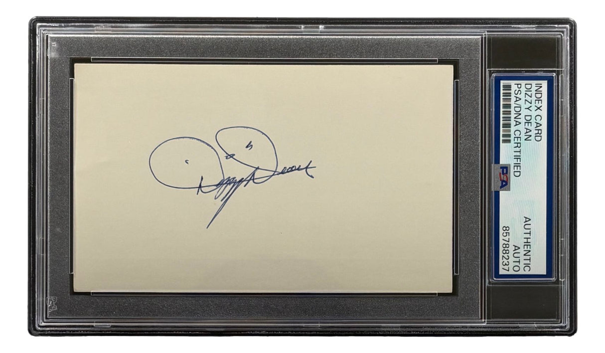 Dizzy Dean St. Louis Cardinals Signed Index Card PSA/DNA