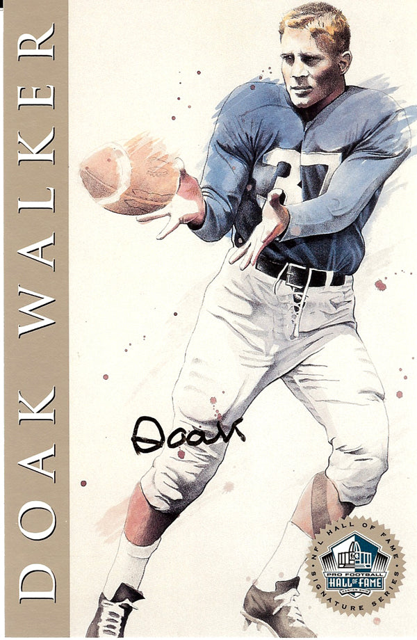 Doak Walker Autographed 1998 HOF Signature Series Card Detroit Lions #/2500 SKU #106032