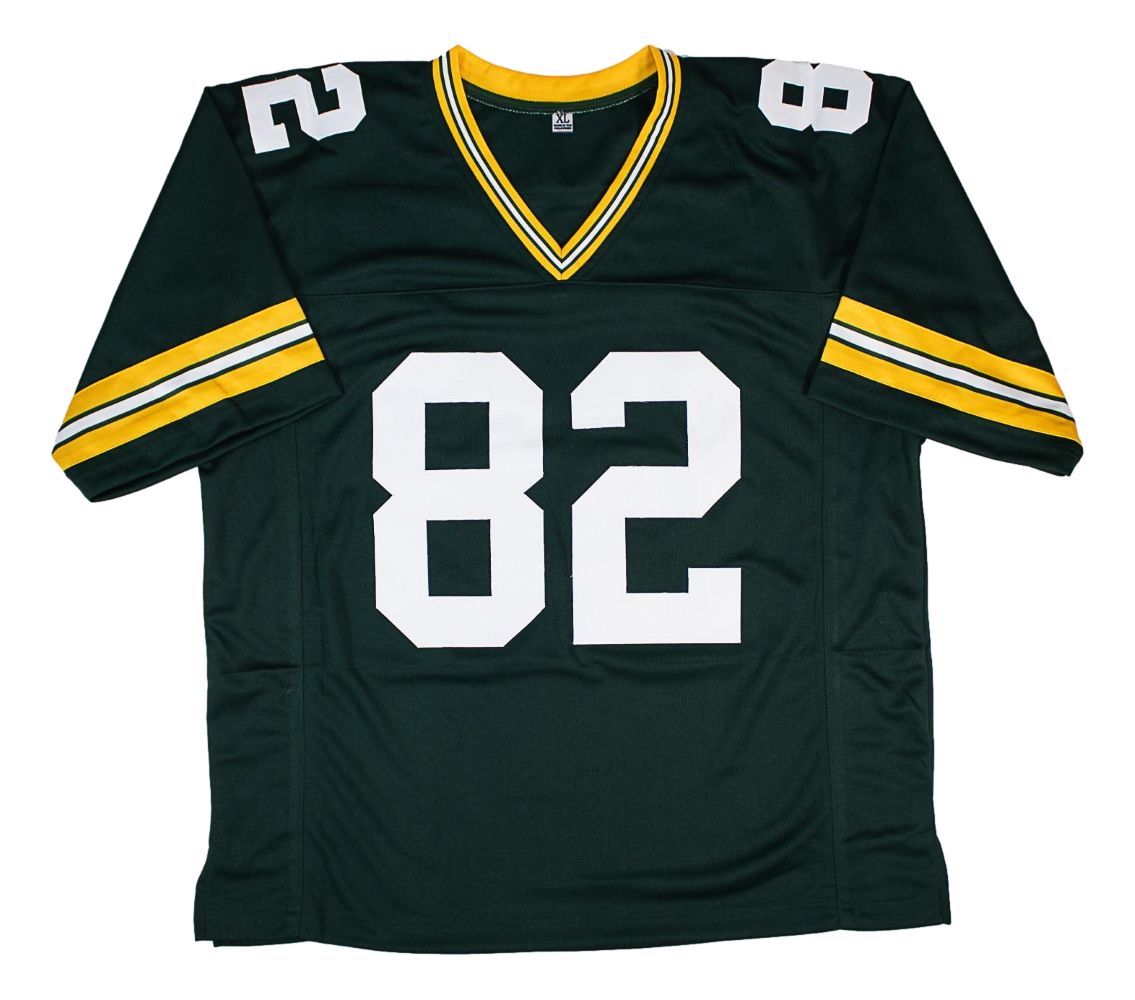 Don Beebe Green Bay Signed Green Football Jersey JSA QR Hologram