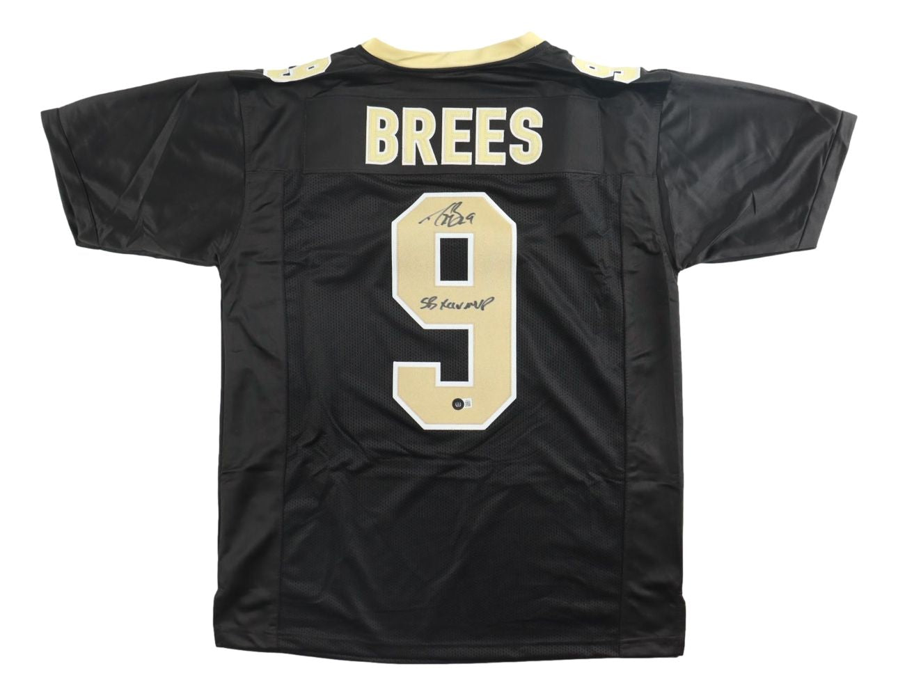 Drew Brees New Orleans Signed Black Football Jersey SB XLIV MVP BAS