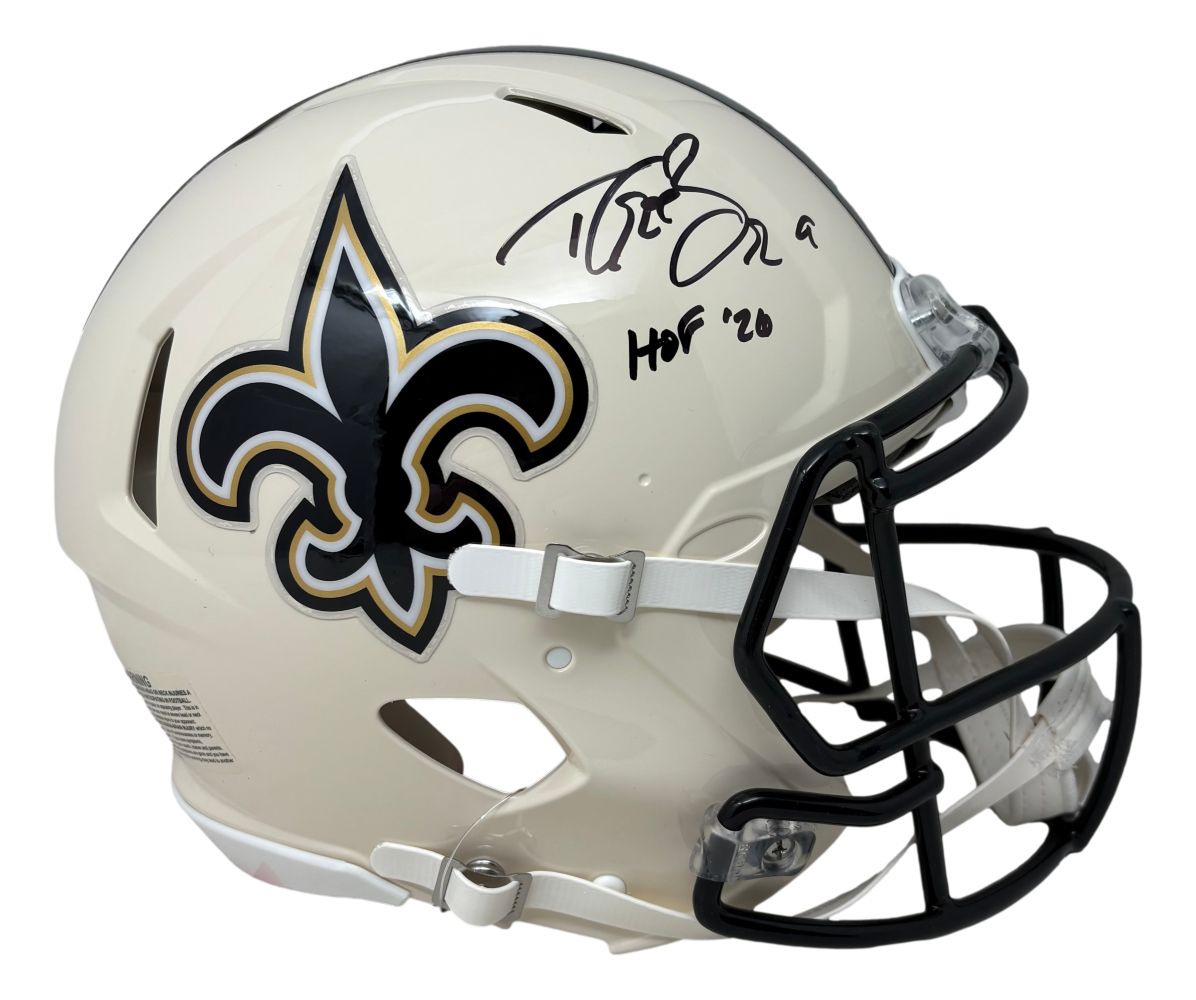 Drew Brees Signed New Orleans Saints FS Retro Authentic Speed Helmet HOF 26 BAS
