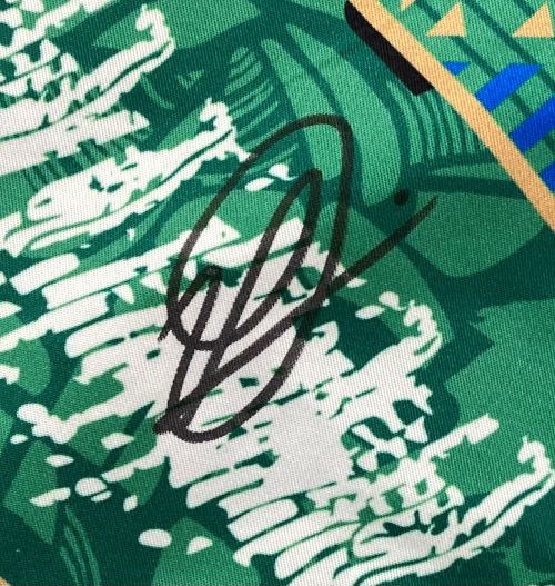 Dricus Du Plessis Signed Custom Green MMA Fight Trunks JSA QR