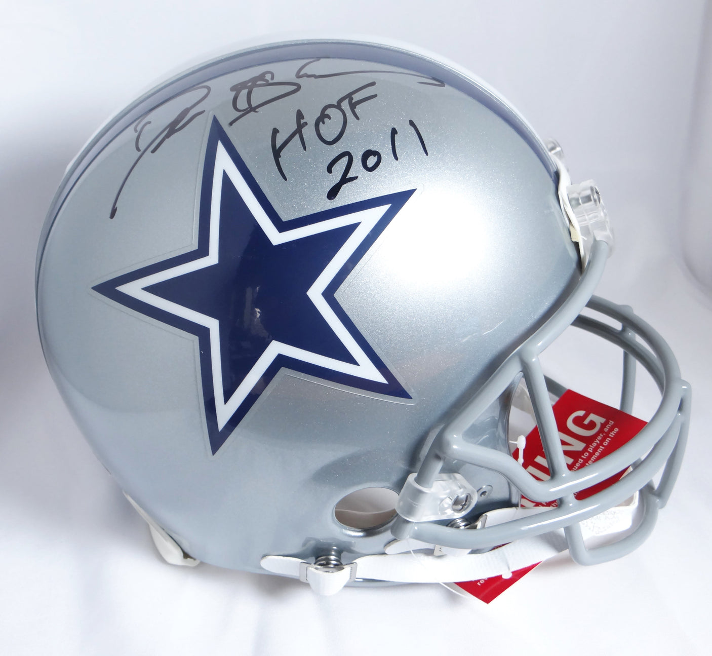 Deion Sanders Signed Dallas Cowboys Full Size Authentic Helmet w/ HOF -Beckett W *Black