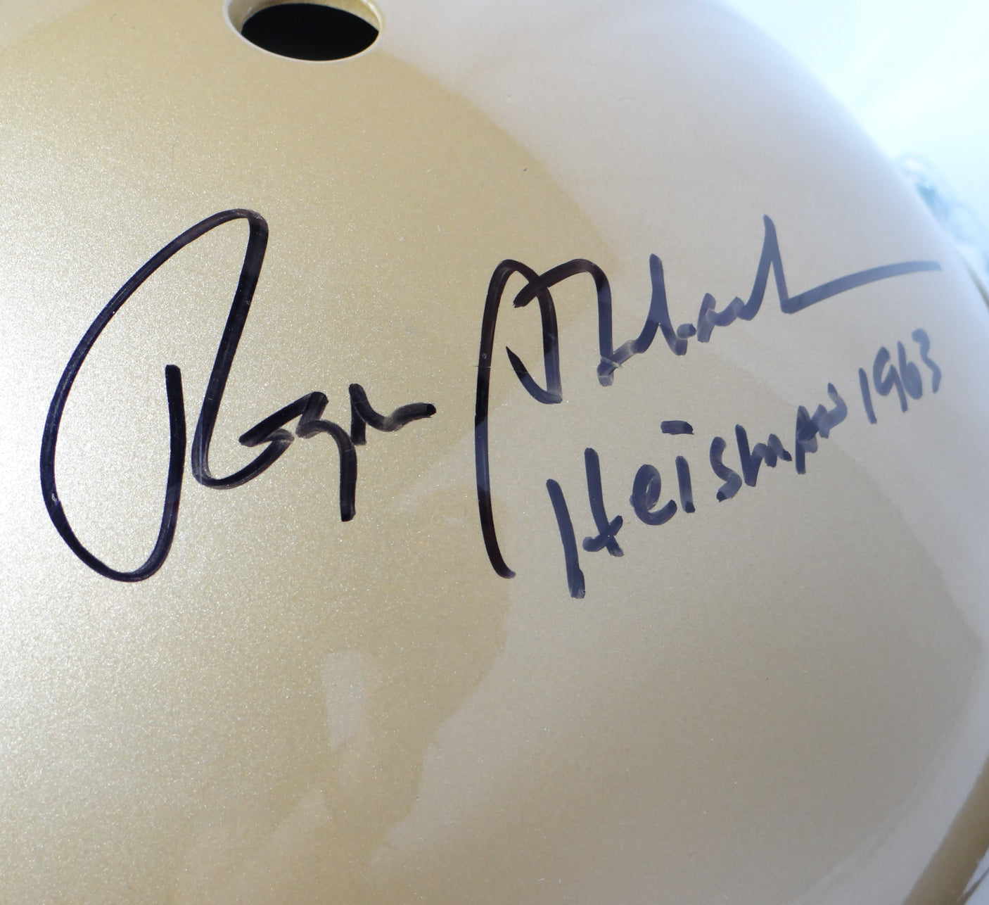 Roger Staubach Signed F/S Navy Midshipmen Schutt Helmet W/ Heisman- JSA W Auth