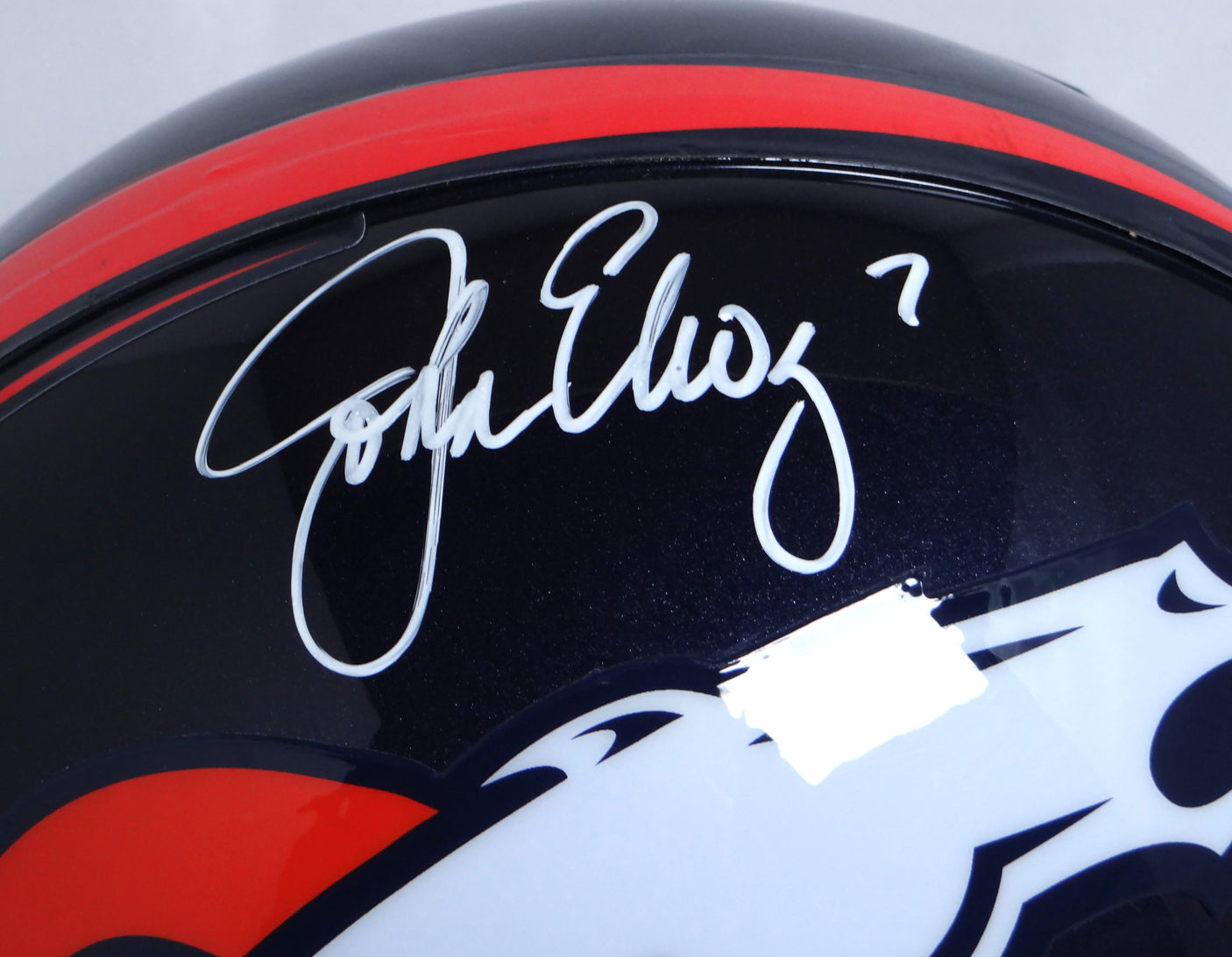 John Elway Autographed Broncos F/S Proline Helmet- Beckett W Holo *White