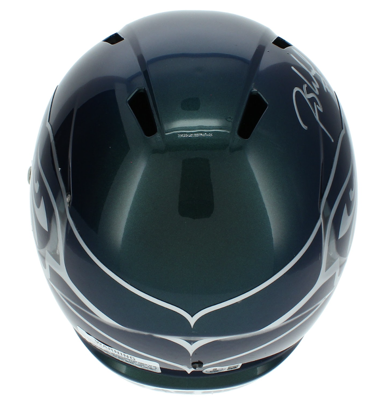 Rashid Shaheed Autographed Seattle Seahawks Green Chrome Rivalries Speed Full Size Helmet Beckett Witnessed