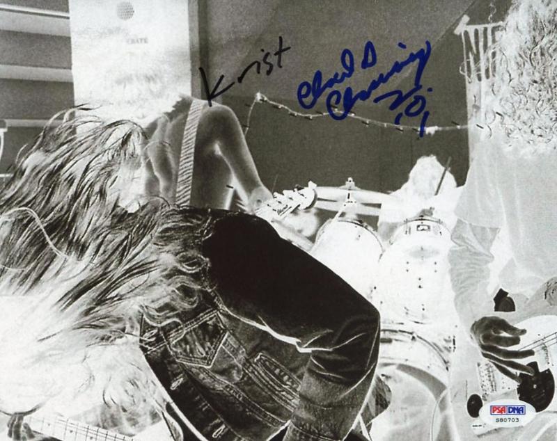 Krist Novoselic & Chad Channing Nirvana Signed Authentic 8X10 Photo PSA #S80703