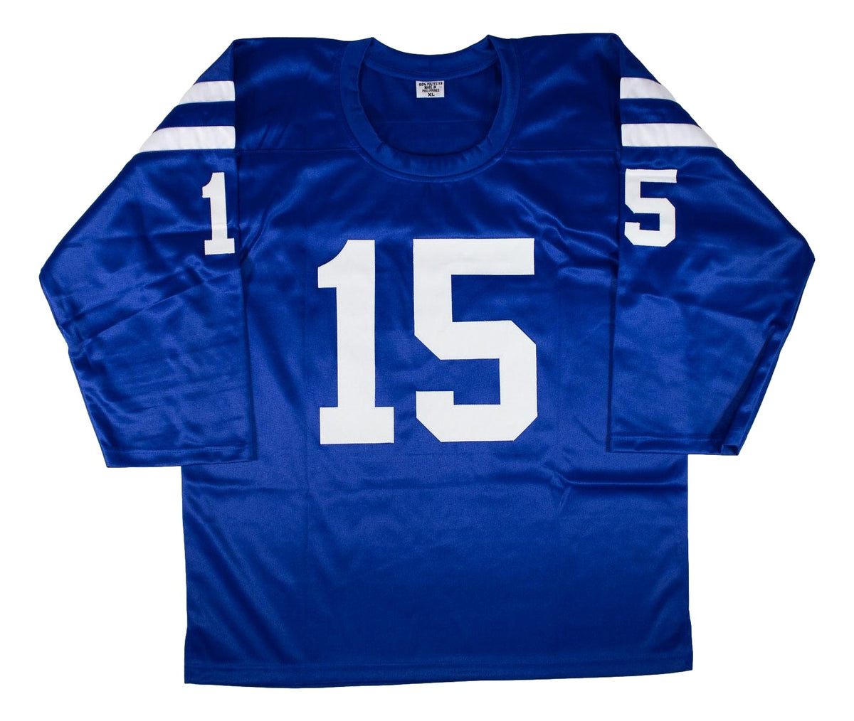 Earl Morrall Baltimore Signed Blue Football Jersey 1968 MVP Insc JSA Hologram