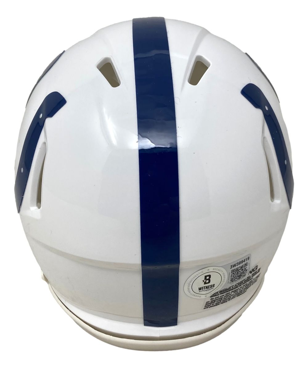 Edgerrin James Signed Indianapolis Colts Mini Speed Helmet BAS