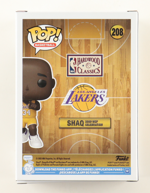 Shaquille O'Neal Signed Lakers #208 Funko Pop! Vinyl Figure - Authentic Ink