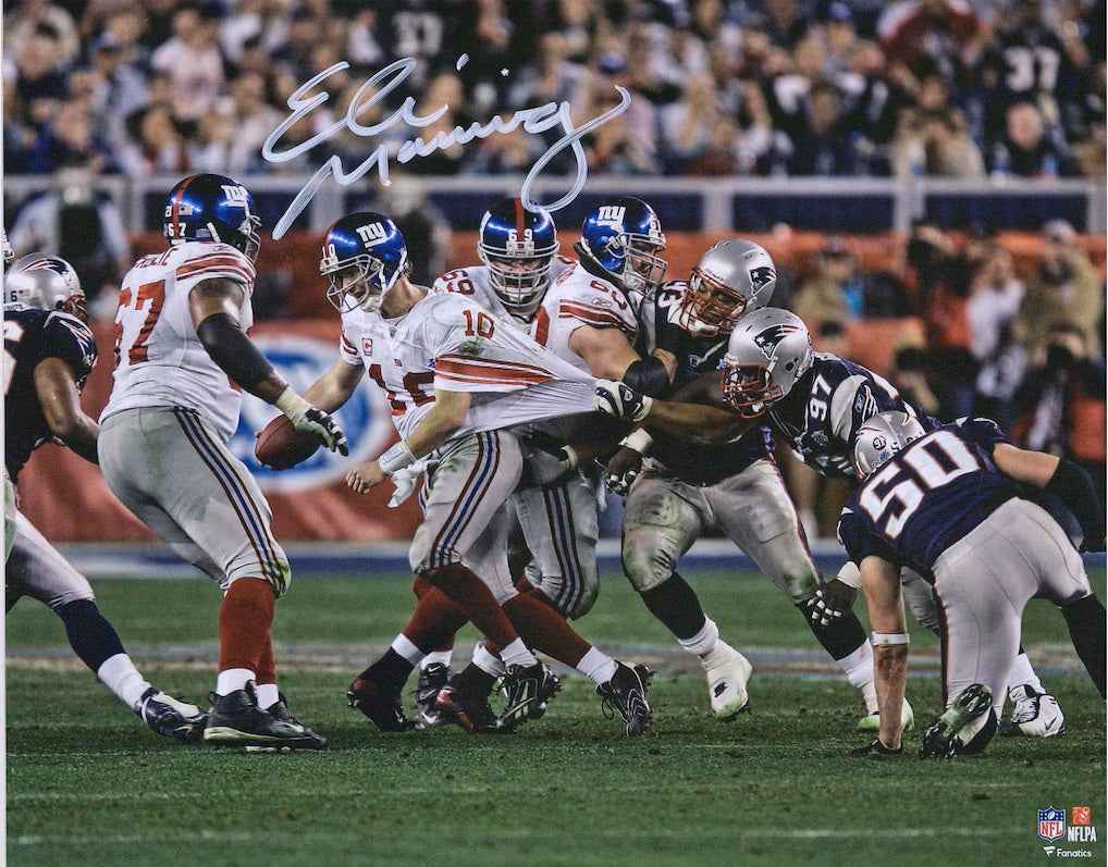 Eli Manning Signed 8x10 New York Giants Super Bowl Great Escape Photo Fanatics
