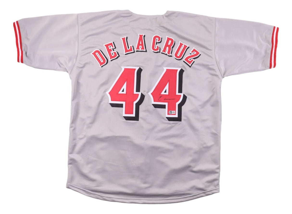 Elly De La Cruz Cincinnati Signed Gray Baseball Jersey BAS