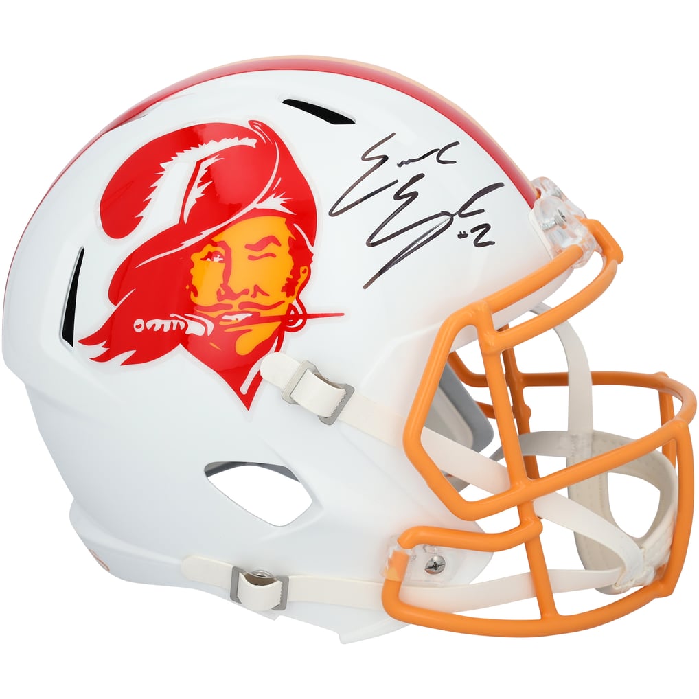 Emeka Egbuka Autographed Tampa Bay Buccaneers 1976-96 Throwback Speed Full Size Helmet Fanatics
