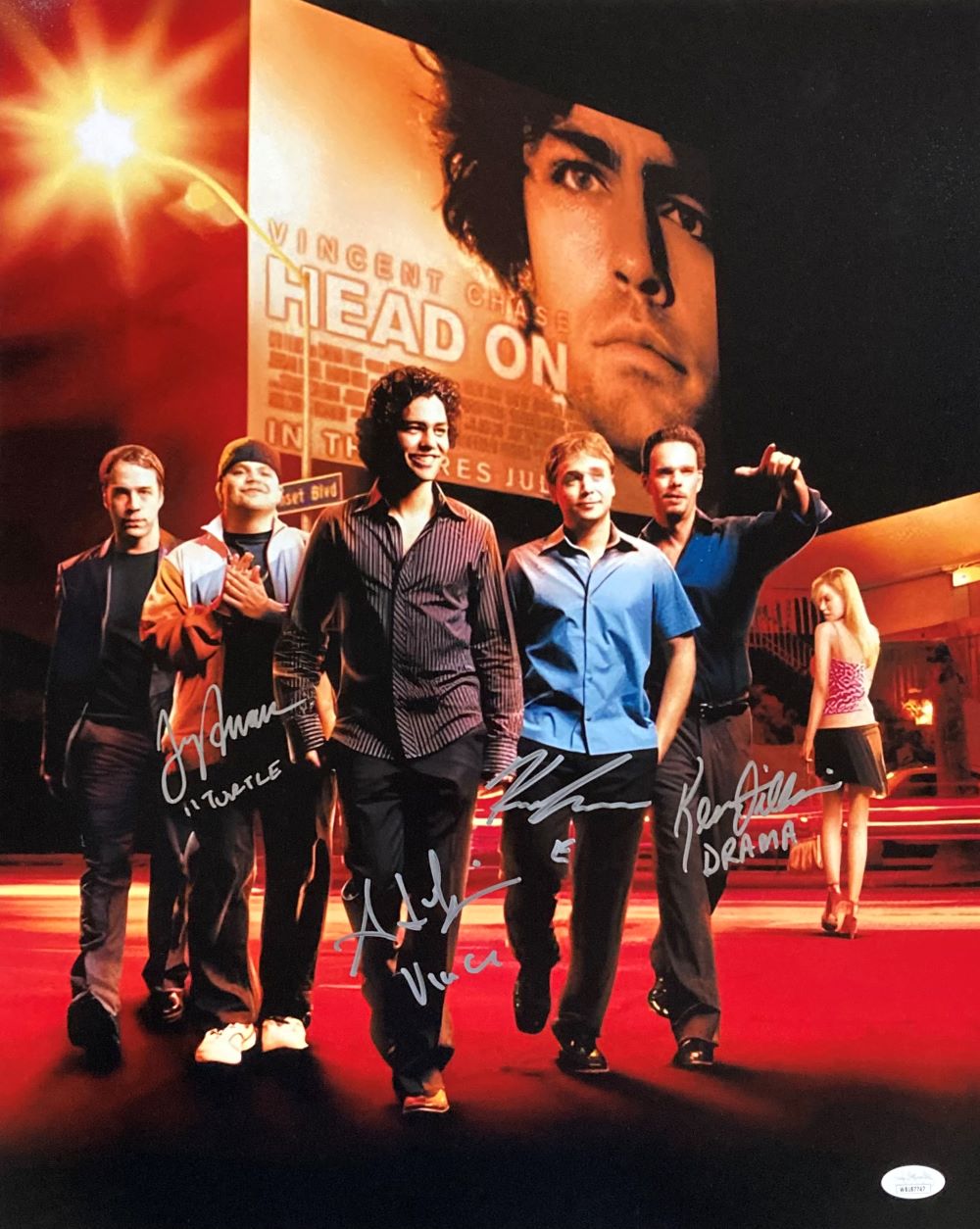 Entourage Cast Signed 16x20 Entourage Photo Adrien Grenier & Others JSA ITP