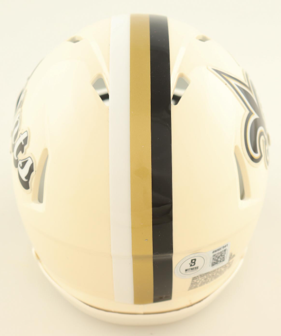 Drew Brees Signed Saints Retro Series Mini Helmet - Beckett