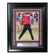 Tiger Woods Signed Framed PGA Golf Magazine Page BAS LOA
