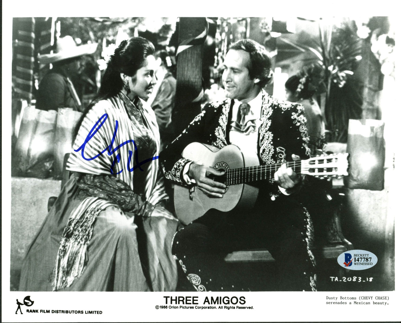 Chevy Chase Three Amigos Authentic Signed 8X10 Promo Photo BAS Witnessed #I47787