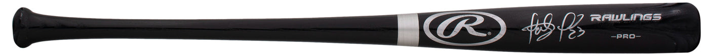 The Sports Integrity Fernando Tatis Jr San Diego Padres Signed Black Rawlings Baseball Bat (BAS) features a bold white autograph on the barrel—an excellent collectible for fans and memorabilia enthusiasts.