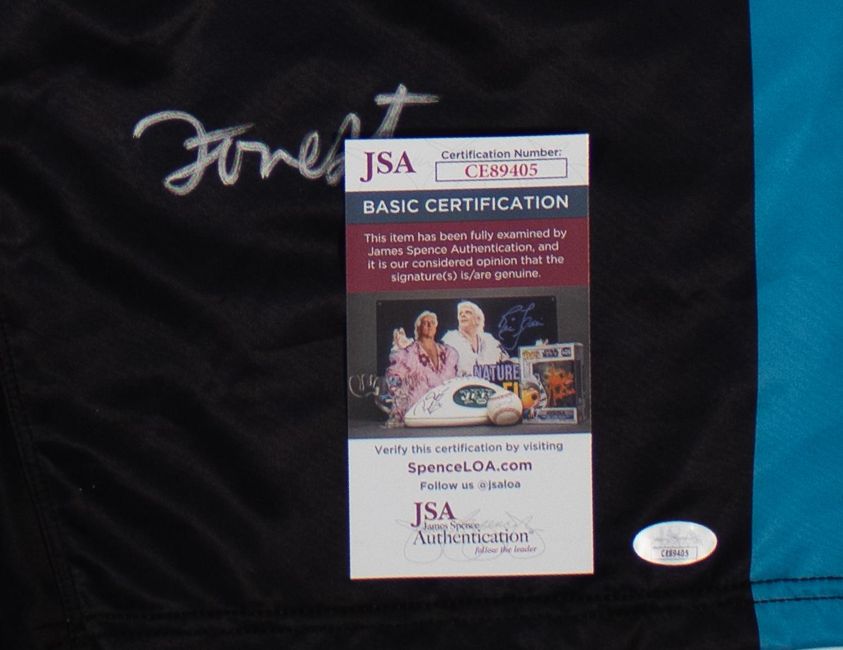 Forrest Griffin Signed Custom Black MMA Fight Trunks JSA