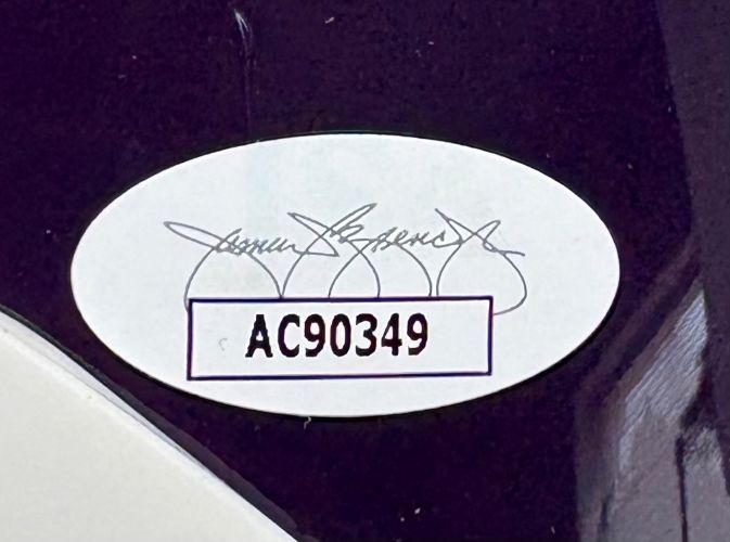 Fran Tarkenton Signed Vikings Full Size Replica Helmet w/ Stats Insc JSA Holo
