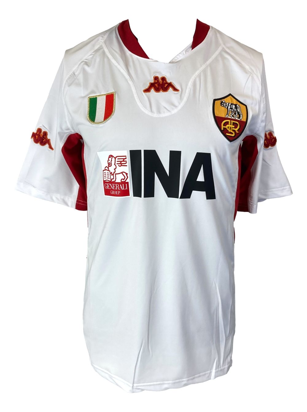 Francesco Totti Signed AS Roma White Kappa Soccer Jersey BAS