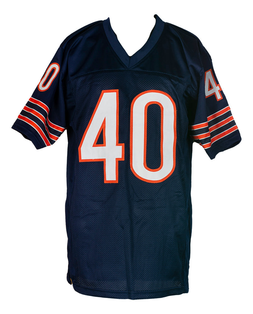 Gale Sayers Signed Custom Blue Pro Style Football Jersey PSA/DNA