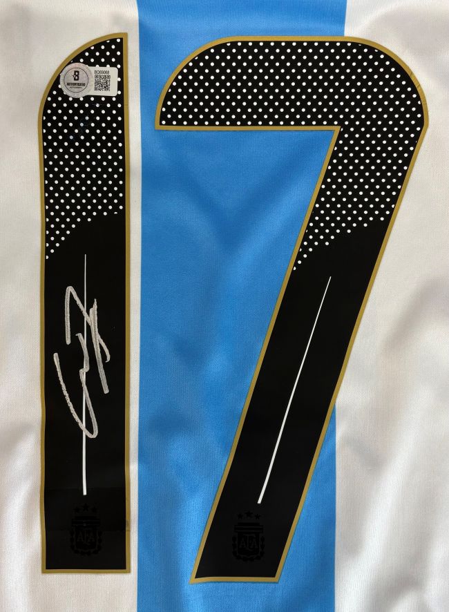 Alejandro Garnacho Signed Argentina Adidas Soccer Jersey BAS