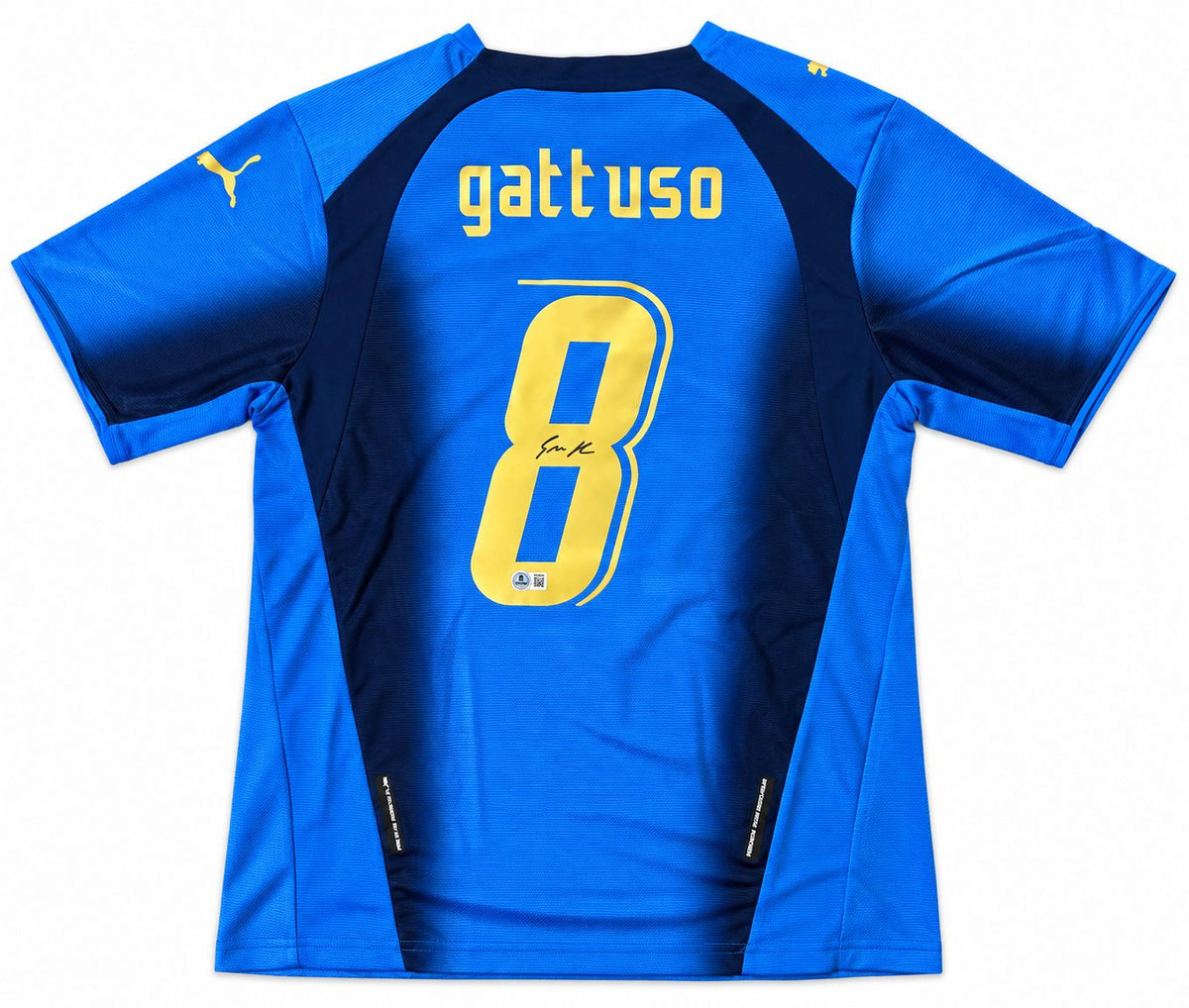 Gennaro Gattuso Signed Italy Puma Soccer Jersey BAS