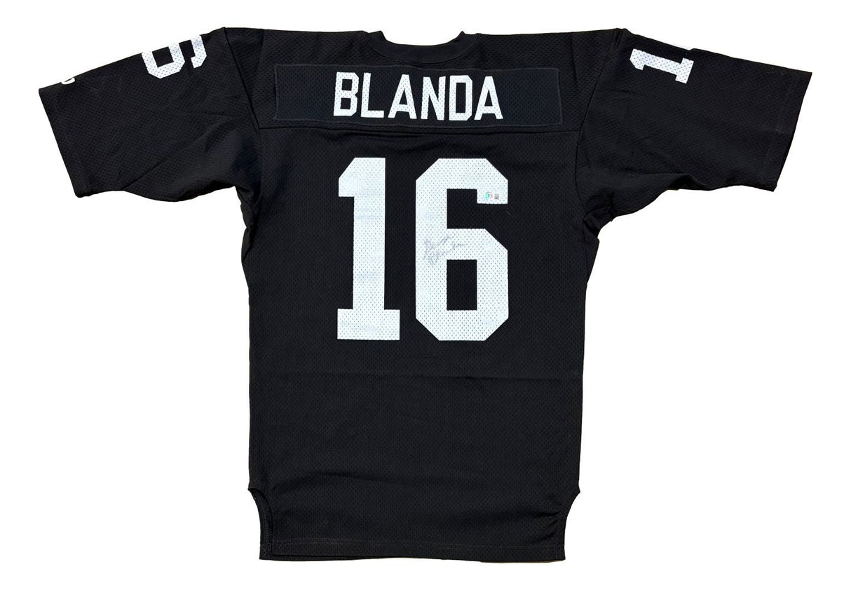 George Blanda Signed Oakland Raiders Authentic Wilson Jersey BAS