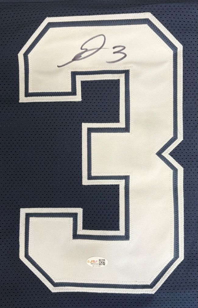 George Pickens Dallas Signed Navy Football Jersey JSA QR