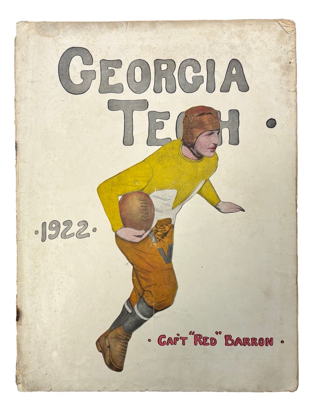 Georgia Tech Yellow Jackets 1922 Football Yearbook Program Red Barron Cover