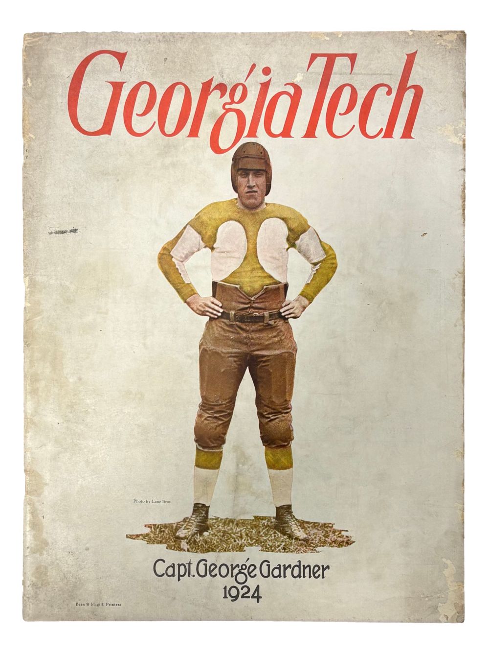 Georgia Tech Yellow Jackets 1924 Football Yearbook Program George Gardner Cover