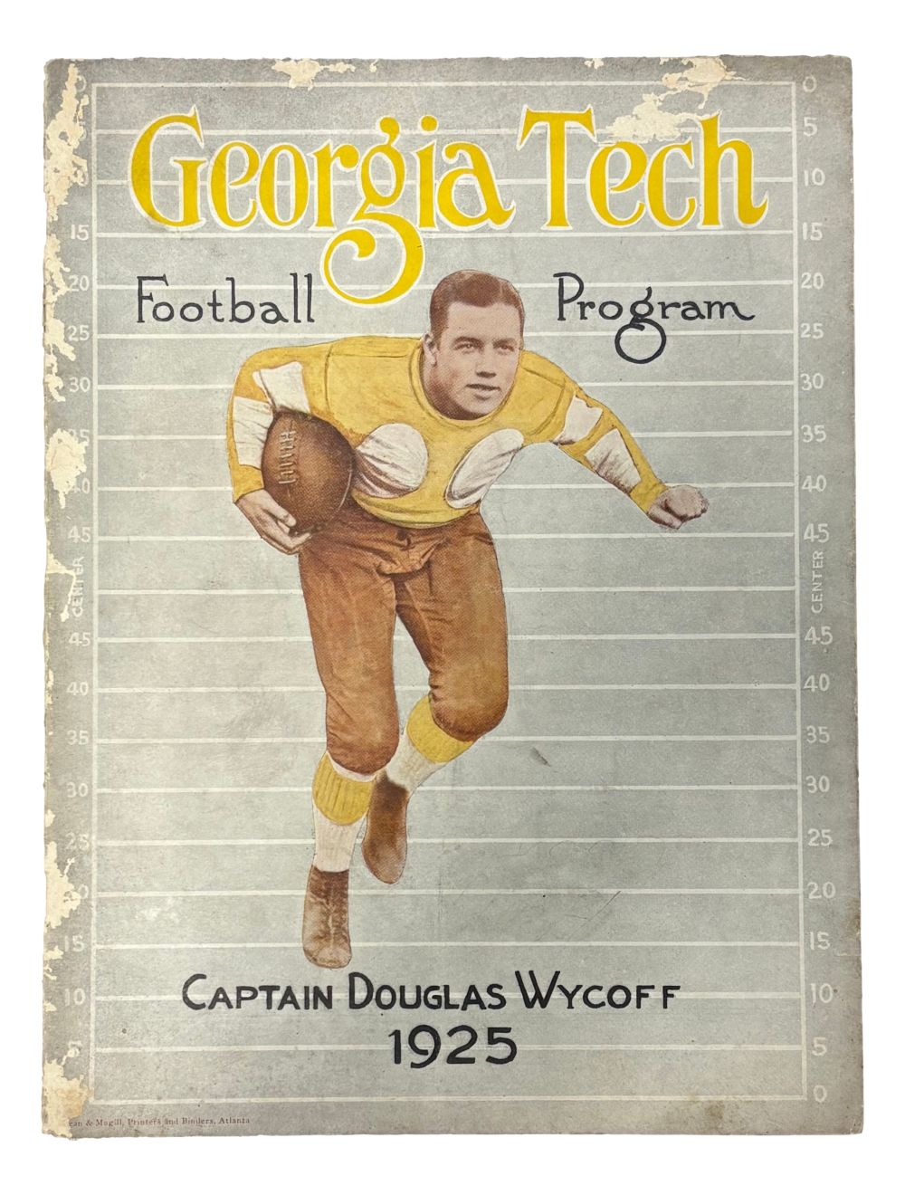 Georgia Tech Yellow Jackets 1925 Football Yearbook Program Douglas Wycoff Cover