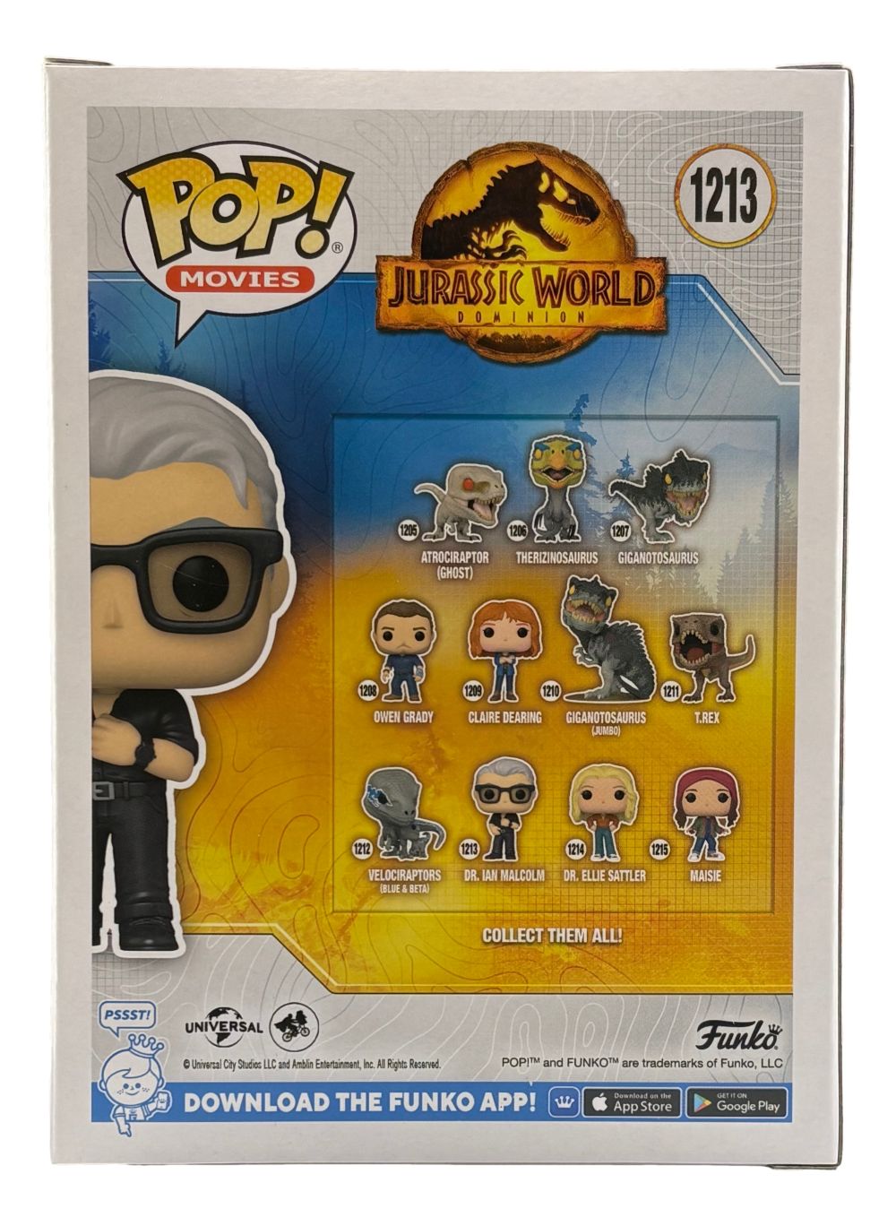 Jeff Goldblum Signed Jurassic World Funko Pop #1213 PSA/DNA Hologram