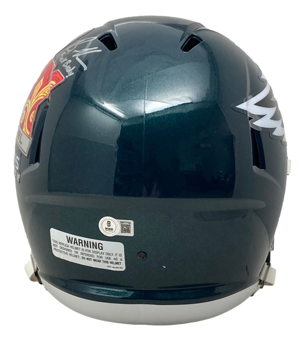 Brandon Graham Milton Williams Signed FS SB59 LIX Replica Helmet F Brady F Mahomes BAS