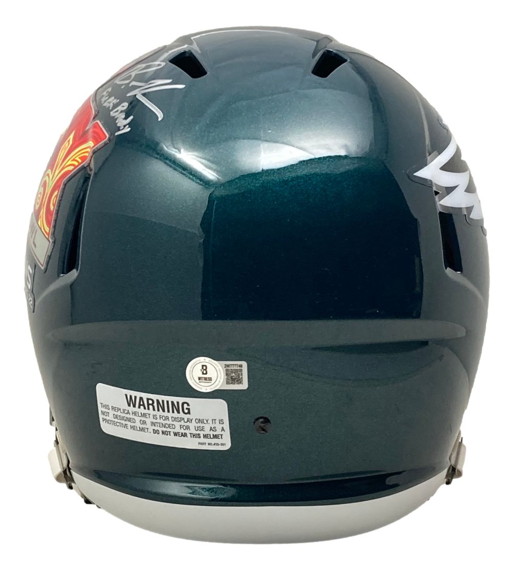 B Graham M Williams Signed FS SB59 LIX Rep Helmet F Brady F Mahomes BAS w/ Case