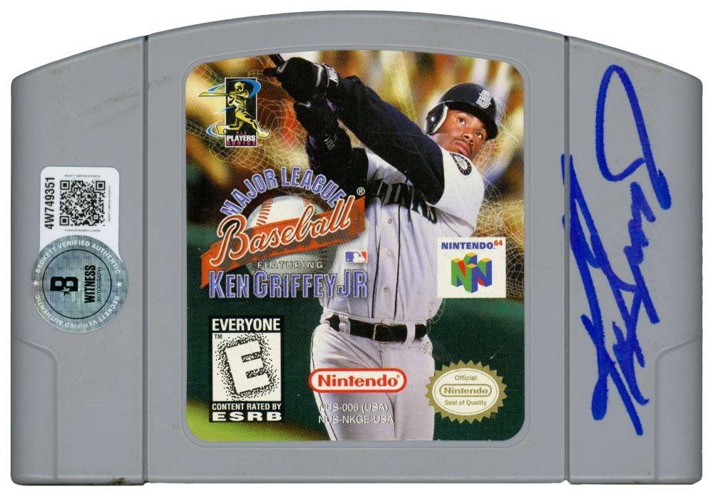 Ken Griffey Jr Mariners Signed Major League Baseball N64 Cartridge BAS