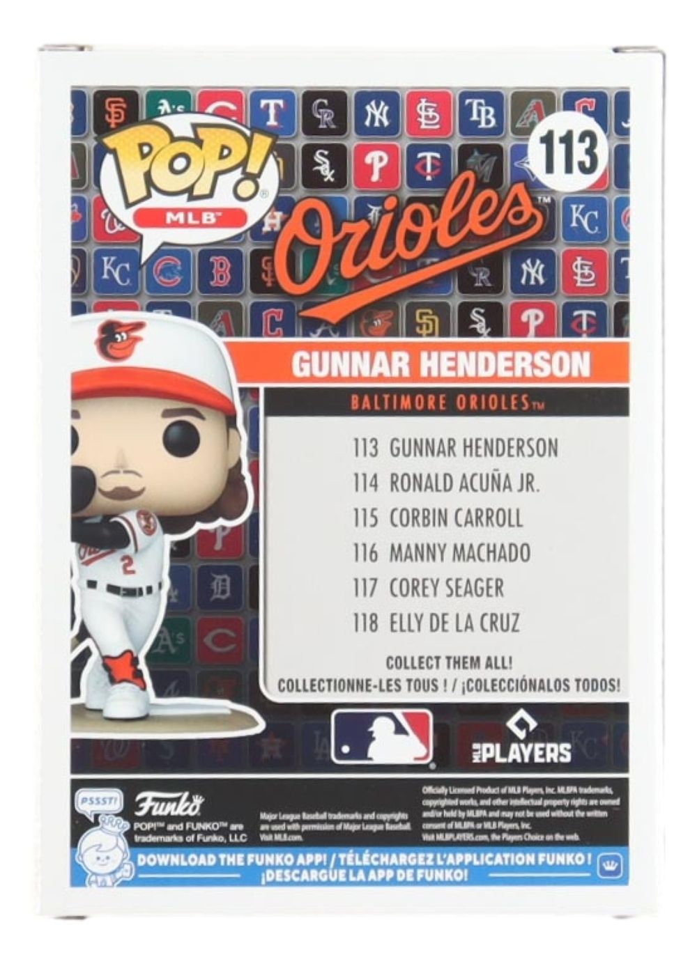 Gunnar Henderson Signed Baltimore Orioles Funko Pop #113 BAS