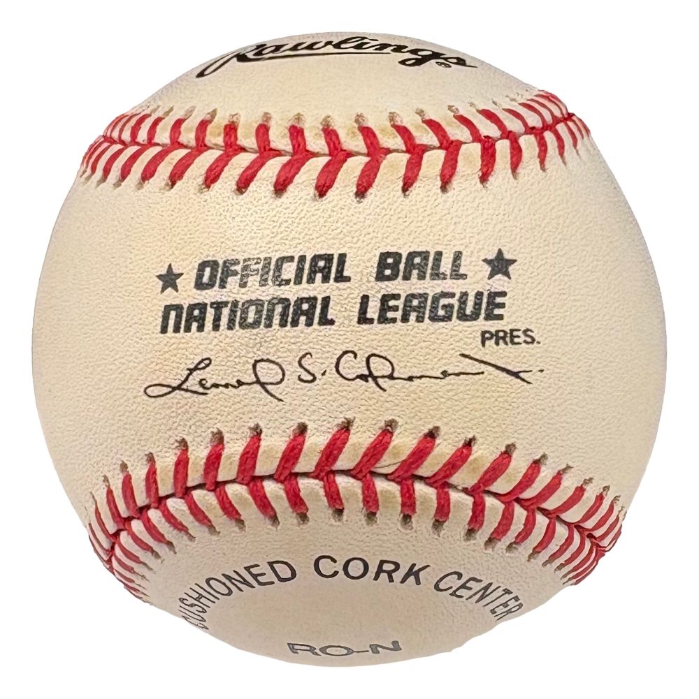 Hank Aaron Milwaukee Braves Signed Official NL Baseball Grad LOA