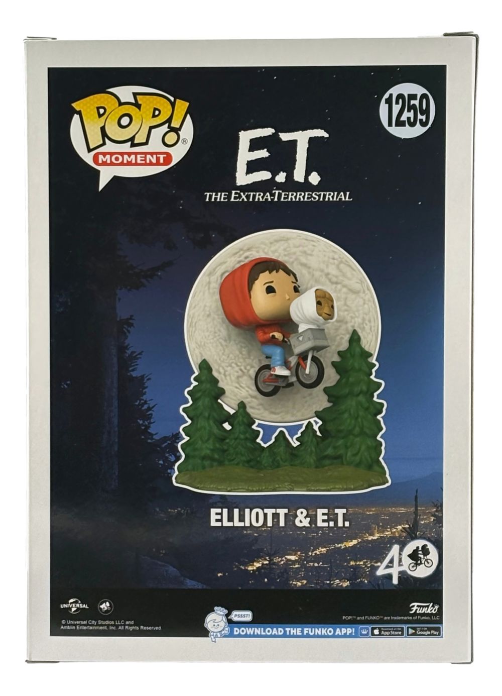 ET Cast (4) Signed ET Jumbo Funko Pop #1259 Henry Thomas De Merritt & More JSA